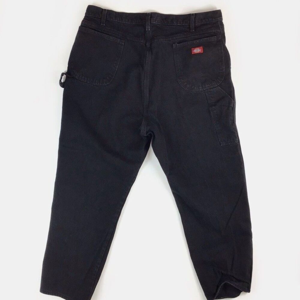 Dickies Mens Carpenter Jeans 42 x 29 Black *Hemmed* Workwear Cotton Heavyweight